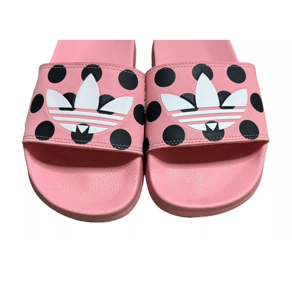 ADIDAS Adilette Lite Slides Trefoil Logo Polka Dot Pink FU9149 Size 3